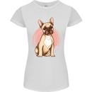 French Bulldog Womens Petite Cut T-Shirt White