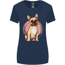 French Bulldog Womens Wider Cut T-Shirt Navy Blue