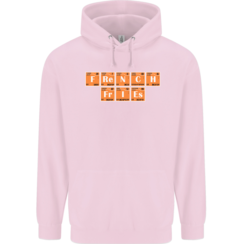 French Fries Periodic Table Chemistry Funny Childrens Kids Hoodie Light Pink