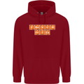 French Fries Periodic Table Chemistry Funny Childrens Kids Hoodie Red