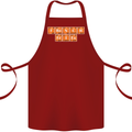 French Fries Periodic Table Chemistry Funny Cotton Apron 100% Organic Maroon
