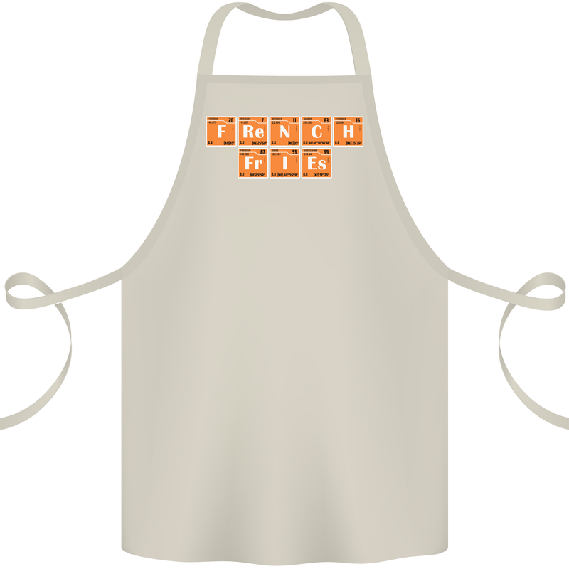 French Fries Periodic Table Chemistry Funny Cotton Apron 100% Organic Natural