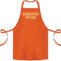 French Fries Periodic Table Chemistry Funny Cotton Apron 100% Organic Orange