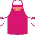 French Fries Periodic Table Chemistry Funny Cotton Apron 100% Organic Pink