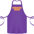French Fries Periodic Table Chemistry Funny Cotton Apron 100% Organic Purple