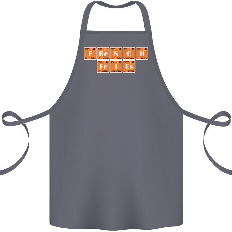 French Fries Periodic Table Chemistry Funny Cotton Apron 100% Organic Steel