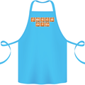 French Fries Periodic Table Chemistry Funny Cotton Apron 100% Organic Turquoise