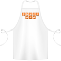 French Fries Periodic Table Chemistry Funny Cotton Apron 100% Organic White