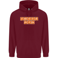 French Fries Periodic Table Chemistry Funny Mens 80% Cotton Hoodie Maroon