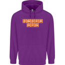 French Fries Periodic Table Chemistry Funny Mens 80% Cotton Hoodie Purple