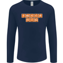 French Fries Periodic Table Chemistry Funny Mens Long Sleeve T-Shirt Navy Blue