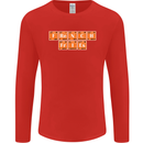French Fries Periodic Table Chemistry Funny Mens Long Sleeve T-Shirt Red