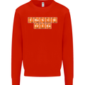 French Fries Periodic Table Chemistry Funny Mens Sweatshirt Jumper Bright Red