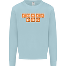 French Fries Periodic Table Chemistry Funny Mens Sweatshirt Jumper Light Blue