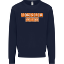 French Fries Periodic Table Chemistry Funny Mens Sweatshirt Jumper Navy Blue