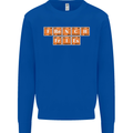 French Fries Periodic Table Chemistry Funny Mens Sweatshirt Jumper Royal Blue