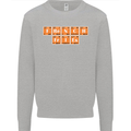 French Fries Periodic Table Chemistry Funny Mens Sweatshirt Jumper Sports Grey
