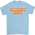 French Fries Periodic Table Chemistry Funny Mens T-Shirt Cotton Gildan Light Blue