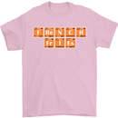 French Fries Periodic Table Chemistry Funny Mens T-Shirt Cotton Gildan Light Pink