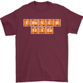 French Fries Periodic Table Chemistry Funny Mens T-Shirt Cotton Gildan Maroon
