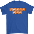 French Fries Periodic Table Chemistry Funny Mens T-Shirt Cotton Gildan Royal Blue