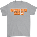 French Fries Periodic Table Chemistry Funny Mens T-Shirt Cotton Gildan Sports Grey