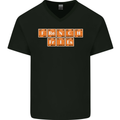 French Fries Periodic Table Chemistry Funny Mens V-Neck Cotton T-Shirt Black
