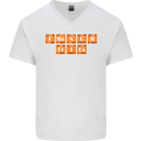 French Fries Periodic Table Chemistry Funny Mens V-Neck Cotton T-Shirt White