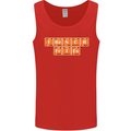 French Fries Periodic Table Chemistry Funny Mens Vest Tank Top Red