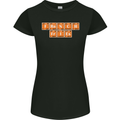 French Fries Periodic Table Chemistry Funny Womens Petite Cut T-Shirt Black
