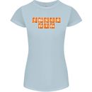 French Fries Periodic Table Chemistry Funny Womens Petite Cut T-Shirt Light Blue