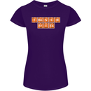 French Fries Periodic Table Chemistry Funny Womens Petite Cut T-Shirt Purple