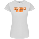 French Fries Periodic Table Chemistry Funny Womens Petite Cut T-Shirt White
