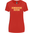 French Fries Periodic Table Chemistry Funny Womens Wider Cut T-Shirt Red