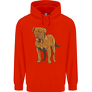 French Mastiff Dogue Bordeaux Dog Childrens Kids Hoodie Bright Red
