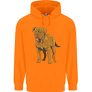 French Mastiff Dogue Bordeaux Dog Childrens Kids Hoodie Orange