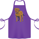 French Mastiff Dogue Bordeaux Dog Cotton Apron 100% Organic Purple