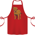 French Mastiff Dogue Bordeaux Dog Cotton Apron 100% Organic Red