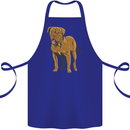 French Mastiff Dogue Bordeaux Dog Cotton Apron 100% Organic Royal Blue