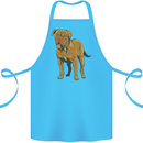 French Mastiff Dogue Bordeaux Dog Cotton Apron 100% Organic Turquoise