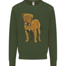 French Mastiff Dogue Bordeaux Dog Kids Sweatshirt Jumper Forest Green