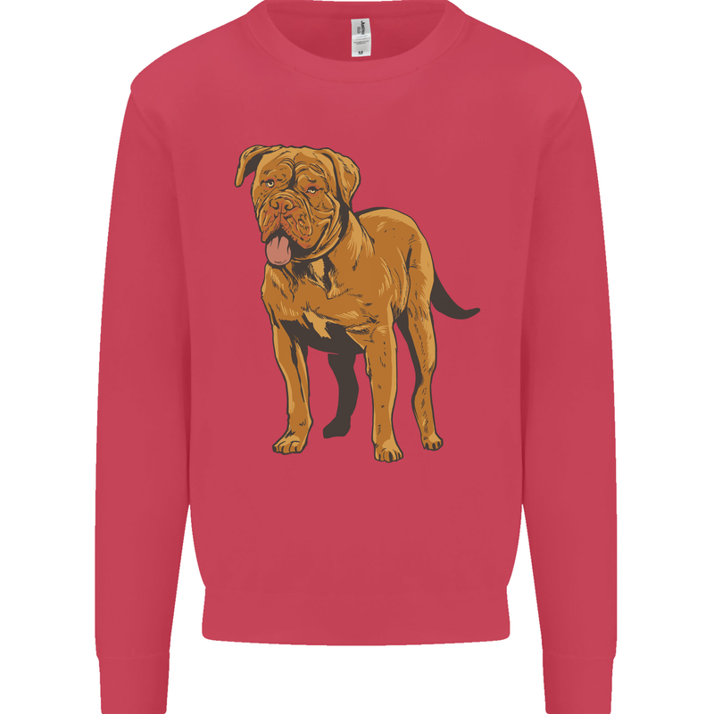 French Mastiff Dogue Bordeaux Dog Kids Sweatshirt Jumper Heliconia