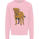 French Mastiff Dogue Bordeaux Dog Kids Sweatshirt Jumper Light Pink