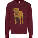 French Mastiff Dogue Bordeaux Dog Kids Sweatshirt Jumper Maroon