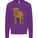 French Mastiff Dogue Bordeaux Dog Kids Sweatshirt Jumper Purple