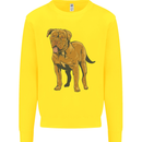 French Mastiff Dogue Bordeaux Dog Kids Sweatshirt Jumper Yellow