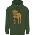French Mastiff Dogue Bordeaux Dog Mens 80% Cotton Hoodie Forest Green