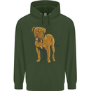 French Mastiff Dogue Bordeaux Dog Mens 80% Cotton Hoodie Forest Green