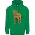 French Mastiff Dogue Bordeaux Dog Mens 80% Cotton Hoodie Irish Green