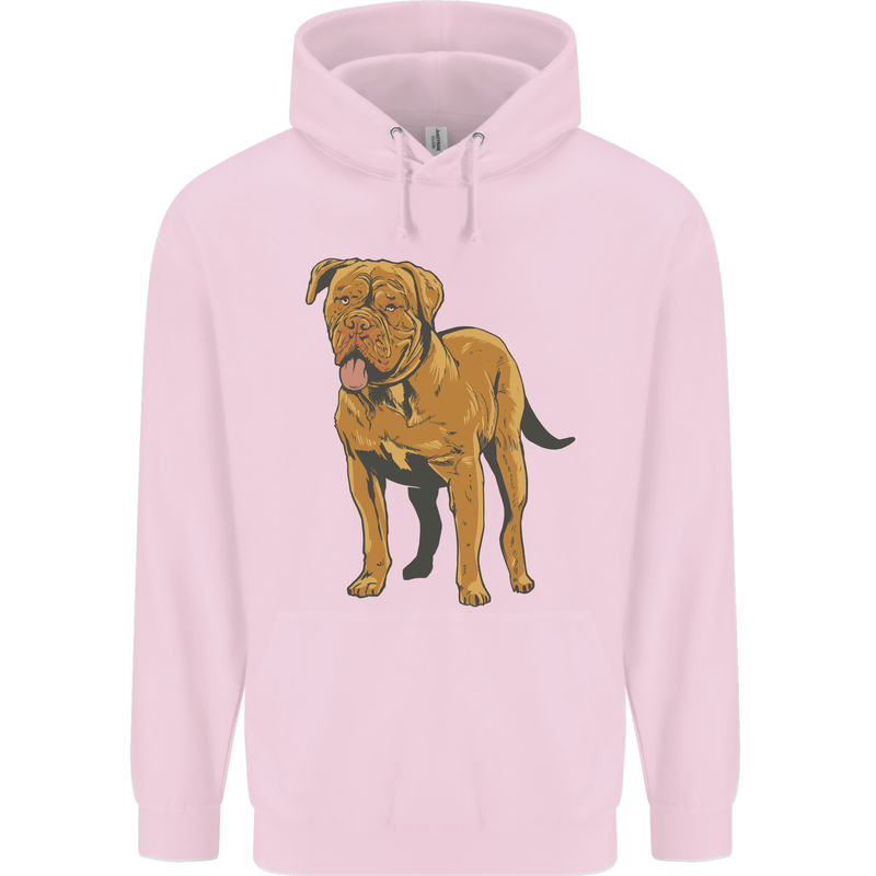 French Mastiff Dogue Bordeaux Dog Mens 80% Cotton Hoodie Light Pink